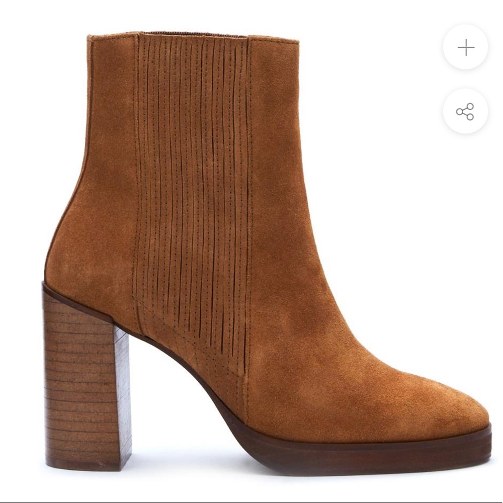 Tan / Brown Platform Ankle Boot